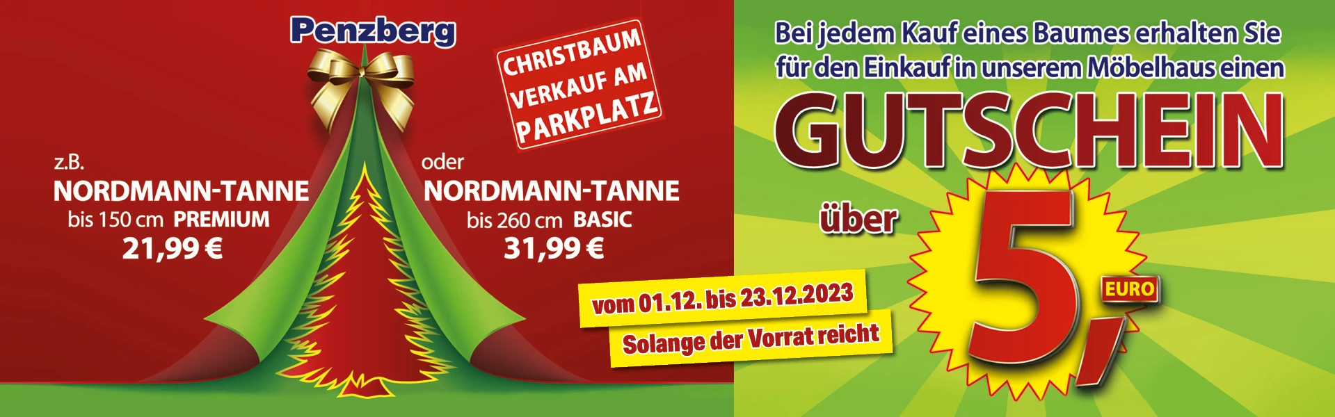 Weihnachtsbaumverkauf • MöbelCentrale | Schongau & Penzberg