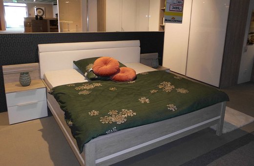 Schlafzimmer Lackweiß/Glas weiß • Möbel Centrale • Schongau | Penzberg