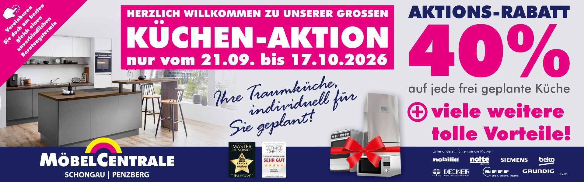 Küchen-Aktion bei der Möbelcentrale
